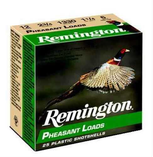 12 Gauge 25 Rounds Ammunition Remington 2 3/4" 1 1/4 oz Lead #6